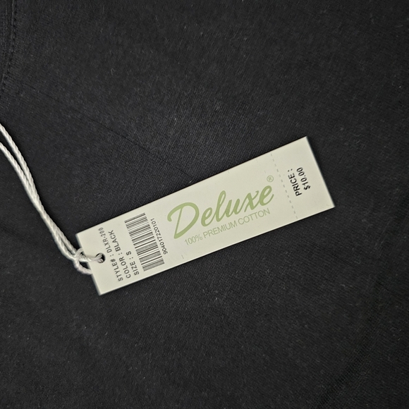 6 Pack Small Black Deluxe Cotton T-Shirt - Picture 5 of 10